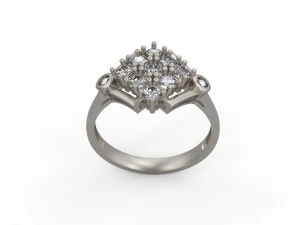 woman solitaire ring 132 3D Print Model