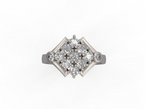 woman solitaire ring 132 Modèles 3D en vedette