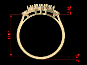 woman solitaire ring 132 3D Print Model