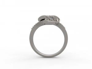 woman solitaire ring 133 3D Print Model
