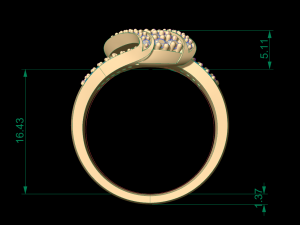 woman solitaire ring 133 3D Baskı Modeli