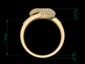 woman solitaire ring 133 3D Print Model