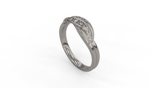 woman wedding band ring 134 3D 프린트 모델 .c4d .max .obj .3ds .fbx .stl .blend 