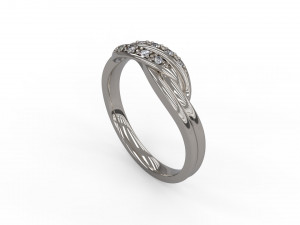 woman wedding band ring 134 3D 프린트 모델