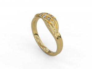 woman wedding band ring 134 3D 프린트 모델