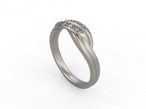 woman wedding band ring 134 3D 프린트 모델