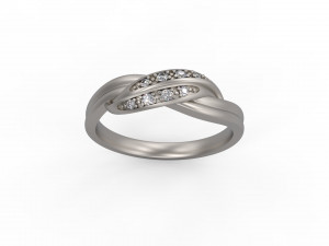 woman wedding band ring 134 3D 프린트 모델