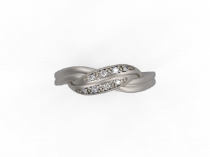 woman wedding band ring 134 3D 프린트 모델
