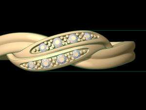 woman wedding band ring 134 3D 프린트 모델