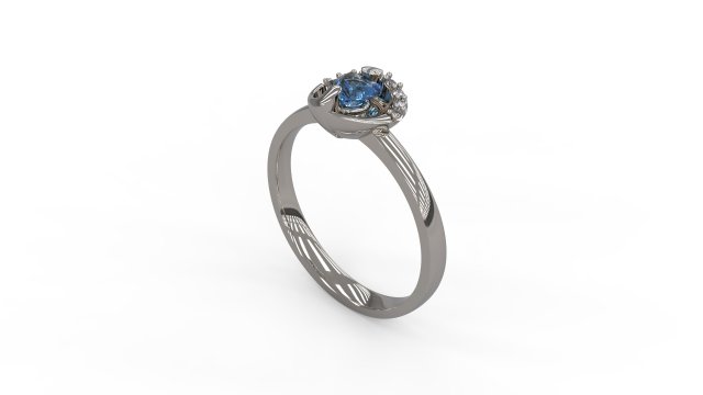 woman solitaire ring 135 3D प्रिंट मॉडल .c4d .max .obj .3ds .fbx .stl .blend