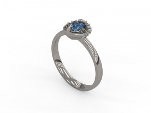 woman solitaire ring 135 3D Print Model