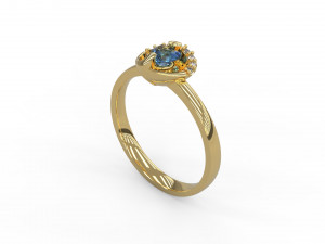 woman solitaire ring 135 3D प्रिंट मॉडल
