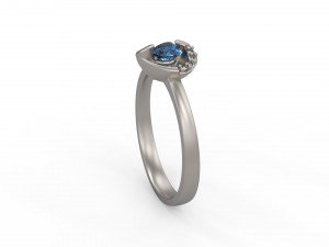 woman solitaire ring 135 3D प्रिंट मॉडल