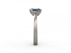 woman solitaire ring 135 3D प्रिंट मॉडल