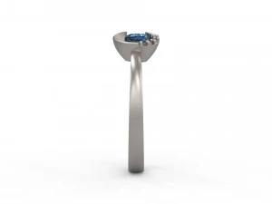 woman solitaire ring 135 3D Print Model
