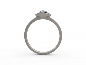 woman solitaire ring 135 3D प्रिंट मॉडल