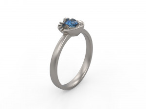 woman solitaire ring 135 3D प्रिंट मॉडल