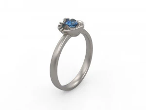 woman solitaire ring 135 3D Print Model