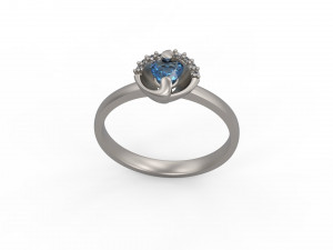 woman solitaire ring 135 3D प्रिंट मॉडल
