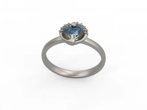 woman solitaire ring 135 3D Print Model