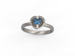 woman solitaire ring 135 3D प्रिंट मॉडल