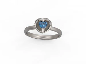 woman solitaire ring 135 3D Print Model