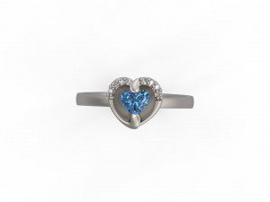 woman solitaire ring 135 3D प्रिंट मॉडल