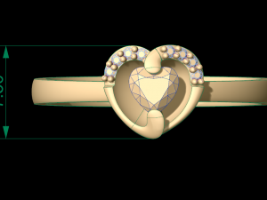 woman solitaire ring 135 3D प्रिंट मॉडल