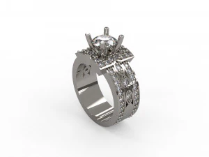 anel solit&aacute;rio feminino 136 Modelo de Impressão 3D