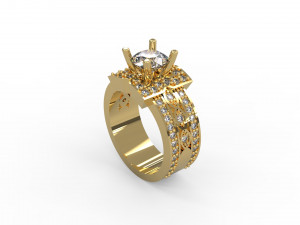 woman solitaire ring 136 Modèles 3D en vedette
