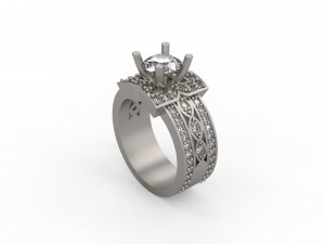 woman solitaire ring 136 Modèles 3D en vedette