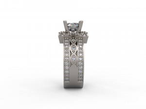 woman solitaire ring 136 Modèles 3D en vedette