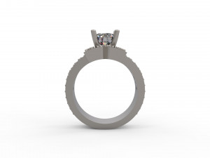 woman solitaire ring 136 Modèles 3D en vedette