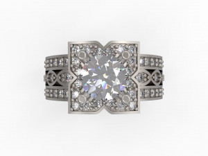 woman solitaire ring 136 Modèles 3D en vedette