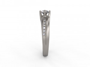 woman solitaire ring 138 3D Print Model