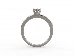 woman solitaire ring 138 3D Print Model
