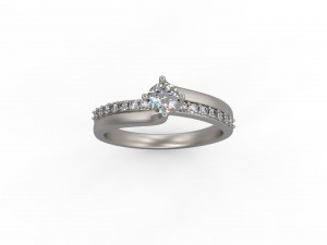 woman solitaire ring 138 3D Print Model