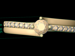 woman solitaire ring 138 3D Print Model