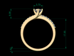 woman solitaire ring 138 3D Print Model