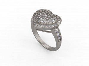 woman solitaire ring 139 3D Принт Модель