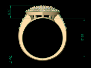 woman solitaire ring 139 3D Принт Модель