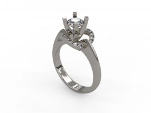 anel solit&aacute;rio feminino 140 Modelo de Impressão 3D