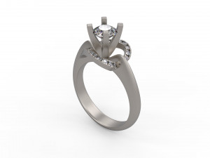 woman solitaire ring 140 3D 프린트 모델