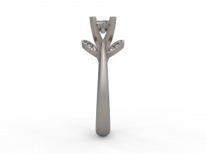 woman solitaire ring 140 3D 프린트 모델