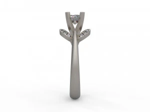 woman solitaire ring 140 3D Print Model