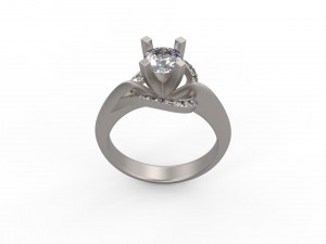 woman solitaire ring 140 3D 프린트 모델