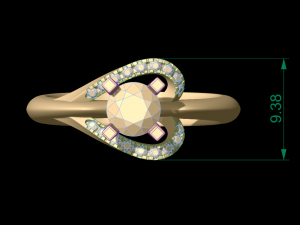 woman solitaire ring 140 3D 프린트 모델