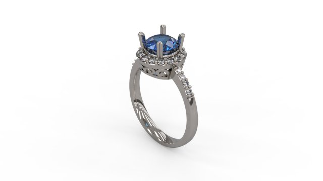 woman solitaire ring 141 3Dプリントモデル .c4d .max .obj .3ds .fbx .stl .blend 