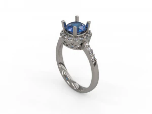 anel solit&aacute;rio feminino 141 Modelo de Impressão 3D