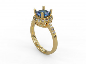 woman solitaire ring 141 3Dプリントモデル
